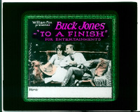 #113 TO A FINISH glass slide '21 Buck Jones 