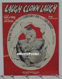 #271 LAUGH CLOWN LAUGH sheet music '28 Chaney 