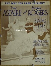 #2924 SWING TIME sheet music '36 Astaire 