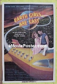 #748 EARTH GIRLS ARE EASY video 1sh '89 Davis 