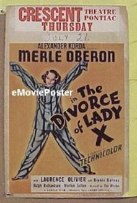 #100 DIVORCE OF LADY X WC '38 Oberon, Olivier 