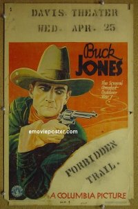 #1486 BUCK JONES window card '30s cool image!