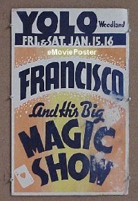 #043 FRANCISCO AND HIS BIG MAGIC SHOW WC '30s 