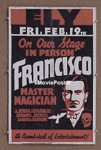#042 FRANCISCO THE MASTER MAGICIAN WC '30s 