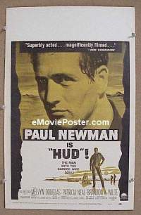 d074 HUD window card movie poster '63 Paul Newman, Melvyn Douglas