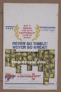 T233 LONGEST DAY window card movie poster R69 all-star cast!