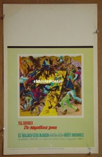 T241 MAGNIFICENT SEVEN window card movie poster '60 Brynner, Steve McQueen