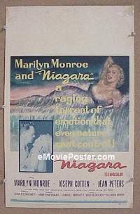 T260 NIAGARA window card movie poster '53 Marilyn Monroe, Joseph Cotten