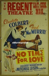 #3287 NO TIME FOR LOVE WC43 Colbert,MacMurray 