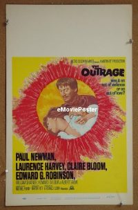 #1570 OUTRAGE window card '64 Paul Newman 