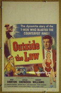 #1571 OUTSIDE THE LAW WC '56 film noir! 