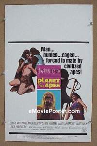 d129 PLANET OF THE APES window card movie poster '68 Charlton Heston