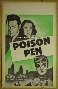 #1576 POISON PEN window card '39 Flora Robson 