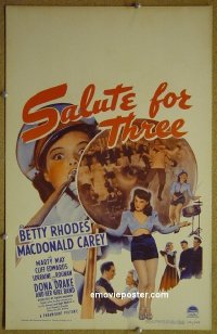 #1586 SALUTE FOR 3 WC '43 Betty Rhodes 