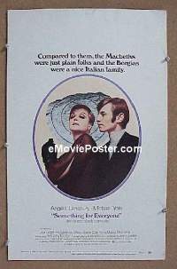 T314 SOMETHING FOR EVERYONE window card movie poster '70 Angela Lansbury
