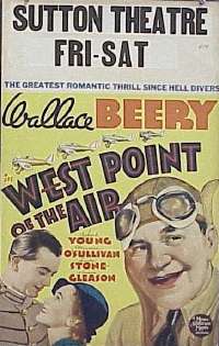 d187 WEST POINT OF THE AIR window card movie poster '34 Wallace Beery