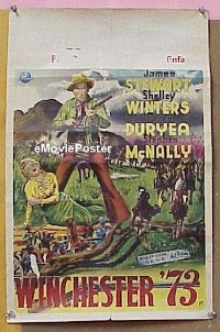 T363 WINCHESTER '73 window card movie poster '50 James Stewart