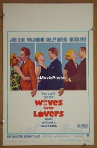 T364 WIVES & LOVERS window card movie poster '63 Janet Leigh, Van Johnson