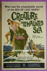 #3252 CREATURE FROM THE HAUNTED SEA 1sh '61