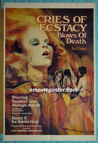 #3254 CRIES OF ECSTACY BLOWS OF DEATH 1sh '70s