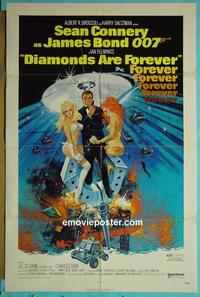#3296 DIAMONDS ARE FOREVER 1sh '71 Connery