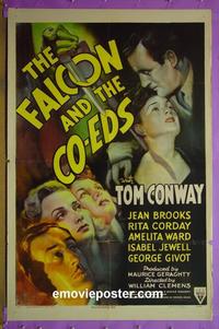 #3405 FALCON & THE CO-EDS 1sh '43 Tom Conway