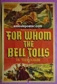 #3439 FOR WHOM THE BELL TOLLS style B 1sh '43