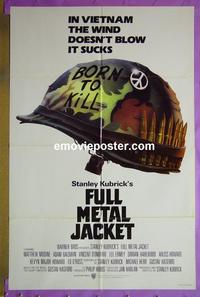 #3462 FULL METAL JACKET advance 1sh '87 Kubrick
