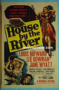 #3555 HOUSE BY THE RIVER 1sh '50 Fritz Lang