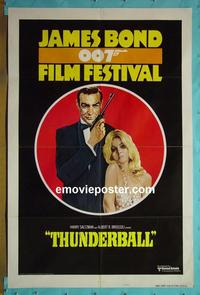 #3597 JAMES BOND 007 FILM FESTIVAL style B 1sh '75 Sean Connery w/sexy girl, Thunderball!
