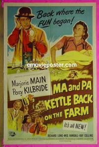#3797 MA & PA KETTLE BACK ON THE FARM 1sh '51