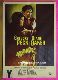 #3849 MIRAGE 1sh '65 Gregory Peck, Baker
