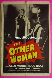#3975 OTHER WOMAN 1sh '54 sexy Cleo Moore!