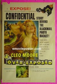 #3986 OVER-EXPOSED 1sh '56 Cleo Moore