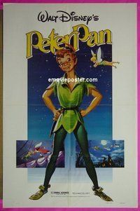 #4013 PETER PAN 1sh R82 Walt Disney classic