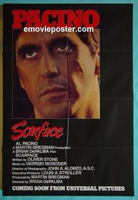 #4164 SCARFACE advance 1sh '83 Al Pacino