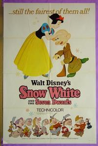#4256 SNOW WHITE & THE 7 DWARFS 1sh R67 Disney