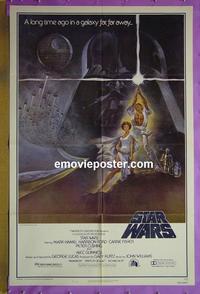 #4288 STAR WARS 1sh '77 George Lucas, Ford