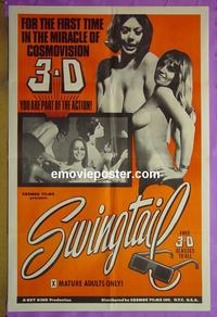 #4357 SWINGTAIL 1sh '69 3D sexploitation!