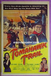 #4434 TOMAHAWK TRAIL 1sh '57 Chuck Connors