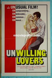#4461 UNWILLING LOVERS 1sh '77 sexy Jody Maxwell