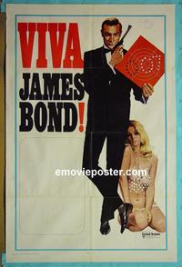 #4479 VIVA JAMES BOND 1sh '70 super sexy!