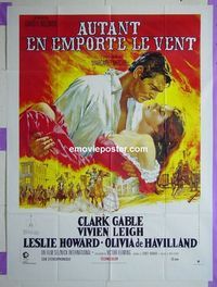 #4698 GONE WITH THE WIND French 1p R89 Gable