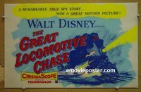#4729 GREAT LOCOMOTIVE CHASE special poster '56 Walt Disney