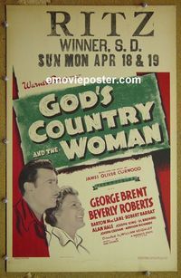 #4810 GOD'S COUNTRY & THE WOMAN WC '37 Brent