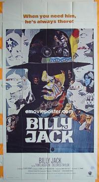 #5123 BILLY JACK three-sheet movie poster '71 Tom Laughlin, Taylor