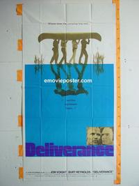 #5130 DELIVERANCE three-sheet movie poster '72 Jon Voight