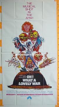 #5163 OH WHAT A LOVELY WAR three-sheet movie poster '69 WWI !