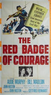#5171 RED BADGE OF COURAGE three-sheet movie poster '51 A. Murphy