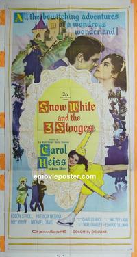 #5182 SNOW WHITE & THE 3 STOOGES three-sheet movie poster '61